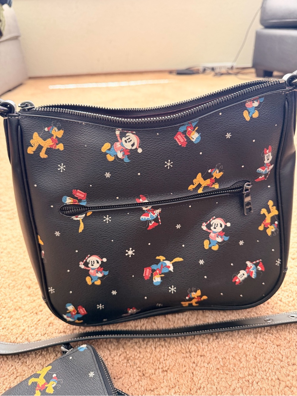 Coach Black Disney Character Print Crossbody Bag - Picture 5 of 5
